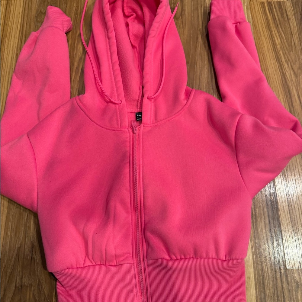 SHEIN Pink Sporty Jacket Lightweight Casual Coat